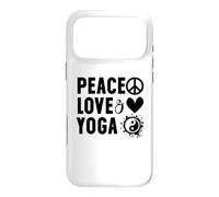 Carcasa para iPhone 17 Pro MAX I Love Yoga Instructor Women Peace Love and Yoga with Saying