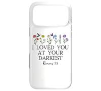 Carcasa para iPhone 17 Pro MAX I Loved You at Your Darkest Christian Bible Verse Romans 5:8