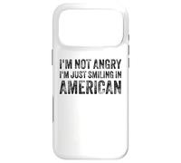 Carcasa para iPhone 17 Pro MAX I’m Not Angry I’m Just Smiling In American For Men Women