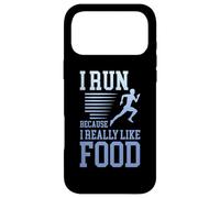 Carcasa para iPhone 17 Pro MAX I Run Because I Really Like Food Funny Running Motivation-