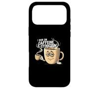 Carcasa para iPhone 17 Pro MAX I Run On Caffeine & Cynicism Funny Coffee Lover Design