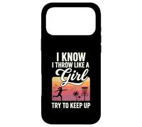Carcasa para iPhone 17 Pro MAX I Throw Like A Girl Disc Golf Try To Keep Up