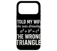 Carcasa para iPhone 17 Pro MAX I Told My Wife She Was Drawing a2 b2 c2 Wrong Triangle Broma