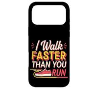 Carcasa para iPhone 17 Pro MAX I Walk Faster Than You Run Motivation Marathon Joke -