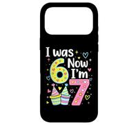 Carcasa para iPhone 17 Pro MAX I Was 6 Now I'm 7 Funny 7 Years Old Birthday Kids Party
