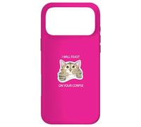 Carcasa para iPhone 17 Pro MAX I Will Feast on Your cadáver Lindo Gato Gatito Divertido Humor Oscuro