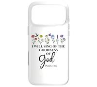 Carcasa para iPhone 17 Pro MAX I Will Sing of The Goodness of God Psalm 89:1 Christian Bird
