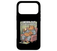 Carcasa para iPhone 17 Pro MAX I Work out So I Can Eat In Peace Funny Gym Motivación Cita