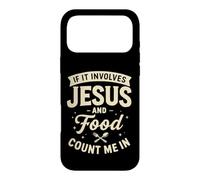 Carcasa para iPhone 17 Pro MAX If It Involves Jesus and Food Count Me In Christian Foodie