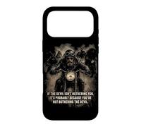 Carcasa para iPhone 17 Pro MAX If The Devil Isn'T Bothering You... Men Christian Motorcycle