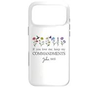 Carcasa para iPhone 17 Pro MAX If You Love Keep My Commandments John 14:15 Bible Verse God
