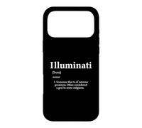Carcasa para iPhone 17 Pro MAX Illuminati Dios Meme Definición Divertido Cumpleaños Hombre Illuminati