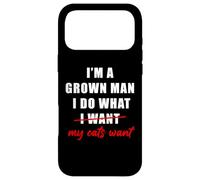 Carcasa para iPhone 17 Pro MAX I'm a Grown Man I Do What... My Cats Want Humor