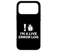 Carcasa para iPhone 17 Pro MAX Im A Live Error Log Soporte Técnico Humor