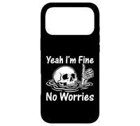 Carcasa para iPhone 17 Pro MAX I'm Fine No Worries Esqueleto Divertido Humor Sarcástico
