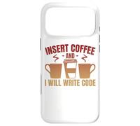 Carcasa para iPhone 17 Pro MAX Inserte café y escribiré código Coder