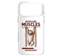 Carcasa para iPhone 17 Pro MAX Installing Muscles Please Wait Pull-up Sloth Perezoso