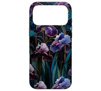 Carcasa para iPhone 17 Pro MAX Iris Morado Art Nouveau Gótico Floral Estética Mística Luz