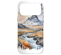 Carcasa para iPhone 17 Pro MAX Islandia Pintura Acuarela Vintage Viajes volcán
