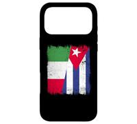 Carcasa para iPhone 17 Pro MAX Italia Cuba Media Bandera Patrimonio Cubano Italiano