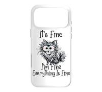 Carcasa para iPhone 17 Pro MAX It's Fine I'm Fine Everything is Fine Funny Pomerania Dog