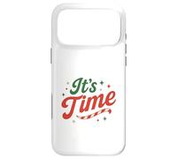 Carcasa para iPhone 17 Pro MAX It's Time Christmas Retro Holiday Candy Cane Design Festive
