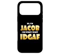 Carcasa para iPhone 17 Pro MAX Jacob Costume Idgaf Meme Personalized Jacob First Name Jake