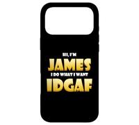 Carcasa para iPhone 17 Pro MAX James Costume Idgaf Meme Personalized Jim First Name James