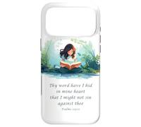 Carcasa para iPhone 17 Pro MAX Japanese Christian Anime - Psalms 119:11 Thy Word Have I Hid