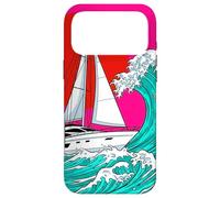 Carcasa para iPhone 17 Pro MAX Japanese Wave Sailboat Sailing Boating Club Sailor