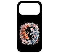 Carcasa para iPhone 17 Pro MAX Japanese Yin Yang Koi Fish Sakura Watercolor