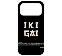 Carcasa para iPhone 17 Pro MAX japonés ikigai caligrafía Texto en Retro Harajuku Estilo