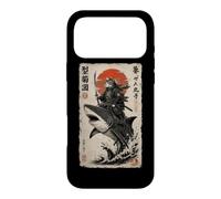 Carcasa para iPhone 17 Pro MAX Japonés Ninja Cat Riding Shark Cat Warrior Ninja Lover