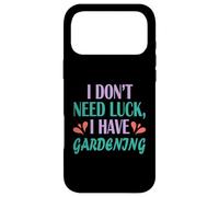 Carcasa para iPhone 17 Pro MAX Jardinero Plantación Divertida No Necesito Suerte Tengo jardinería