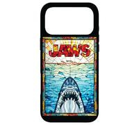Carcasa para iPhone 17 Pro MAX Jaws 50th Anniversary Poster Stained Glass Front & Back