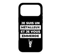 Carcasa para iPhone 17 Pro MAX Je Suis un Métalleux et je vous Emmerde Headbanger Festival