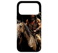 Carcasa para iPhone 17 Pro MAX Jefe Guerrero Nativo Americano Caballo Indio Americano