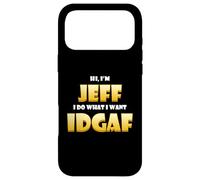 Carcasa para iPhone 17 Pro MAX Jeff Costume Idgaf Meme Personalized First Name Jeffery