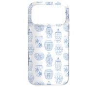 Carcasa para iPhone 17 Pro MAX Jengibre Tarros Preppy Azul Y Blanco Chinoiserie