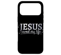 Carcasa para iPhone 17 Pro MAX Jesucristo Salvó Mi Vida Cristiana Fe Creyente Regalo