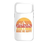 Carcasa para iPhone 17 Pro MAX Jesus and Hiking Make Me Happy Fun para Excursionistas Unisex