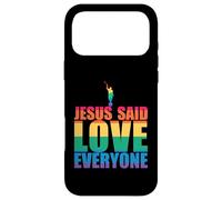 Carcasa para iPhone 17 Pro MAX JESÚS Dijo AMAR A Todos Angel Moroni Mormón LGBT Meme