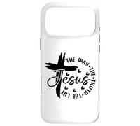 Carcasa para iPhone 17 Pro MAX Jesús El Camino Verdad Vida Verso Biblia Adoración Cristiana