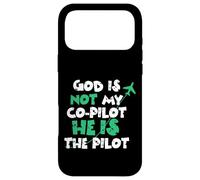 Carcasa para iPhone 17 Pro MAX Jesus God is The Pilot Aviation Christian Faith