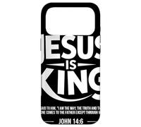 Carcasa para iPhone 17 Pro MAX Jesus Is King Juan 14 6 Esperanza Versículo Fe Cristiana