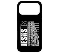 Carcasa para iPhone 17 Pro MAX Jesus Is My God My King My Lord My Savior