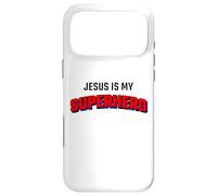 Carcasa para iPhone 17 Pro MAX Jesus is My Superhero - Kids & Adult Christian Faith Comic