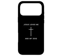 Carcasa para iPhone 17 Pro MAX Jesus Loves Me and My Dog - Minimalista Cristiano Religioso