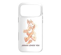 Carcasa para iPhone 17 Pro MAX Jesus Loves You - American Sign Language Watercolor
