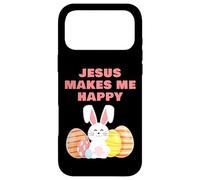 Carcasa para iPhone 17 Pro MAX Jesus Makes Me Happy - Girls & Women Easter Christian Faith